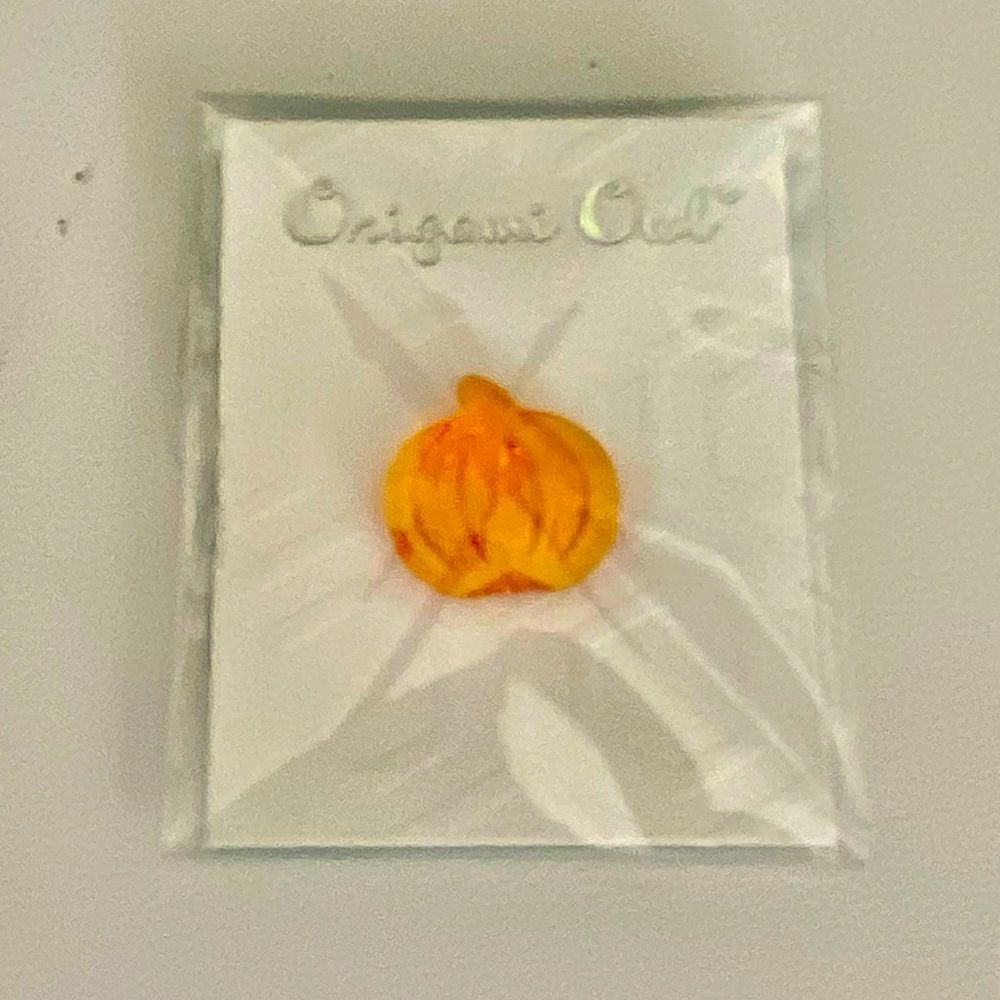 Authentic Origami Owl Swarovski crystal pumpkin charm NIP ORANGE CH1882